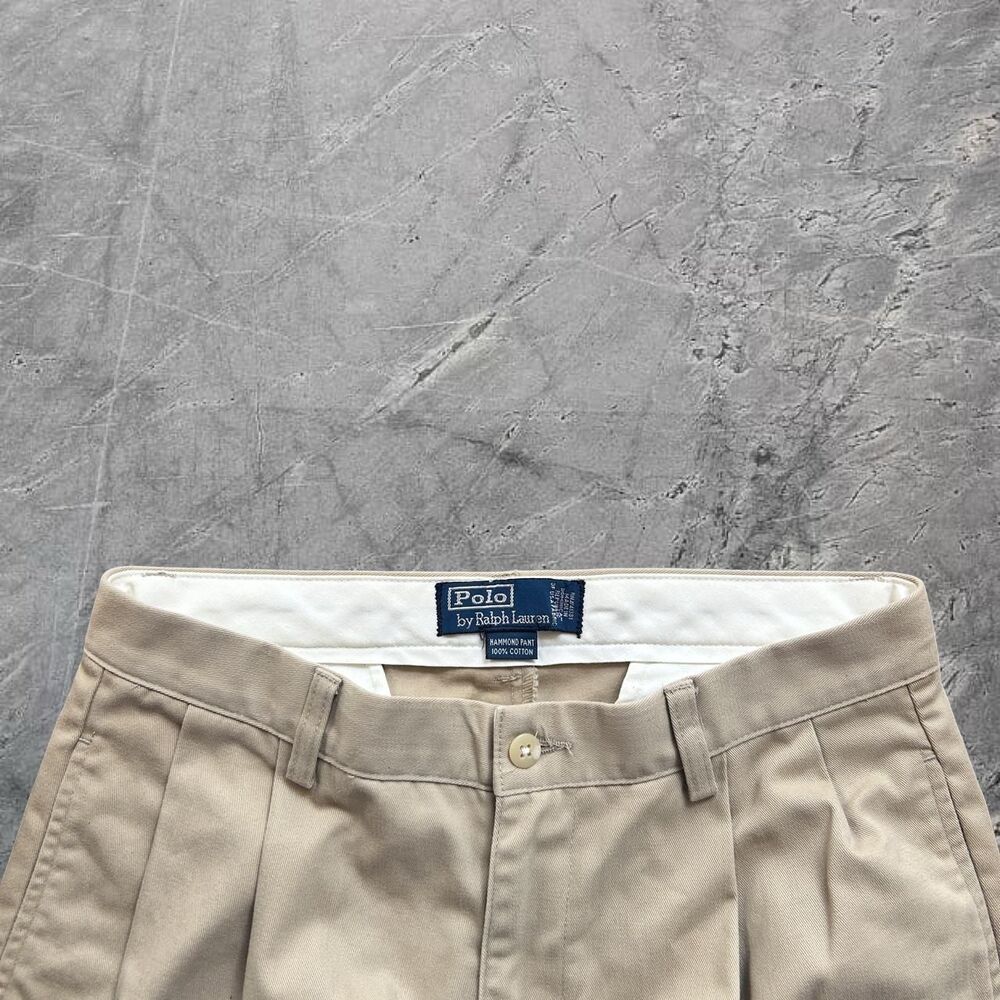 Polo Ralph Lauren tan Pleated Cotton dress pants
